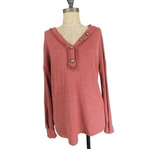 Hailey & Co. Size S Small Waffle Knit Long Sleeve Knit Casual Top